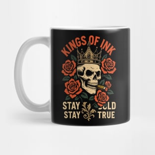Kings of Ink Skull Crown Tattoo Design Mug